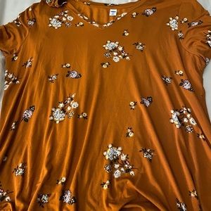 Luxe Orange Floral Shirt
